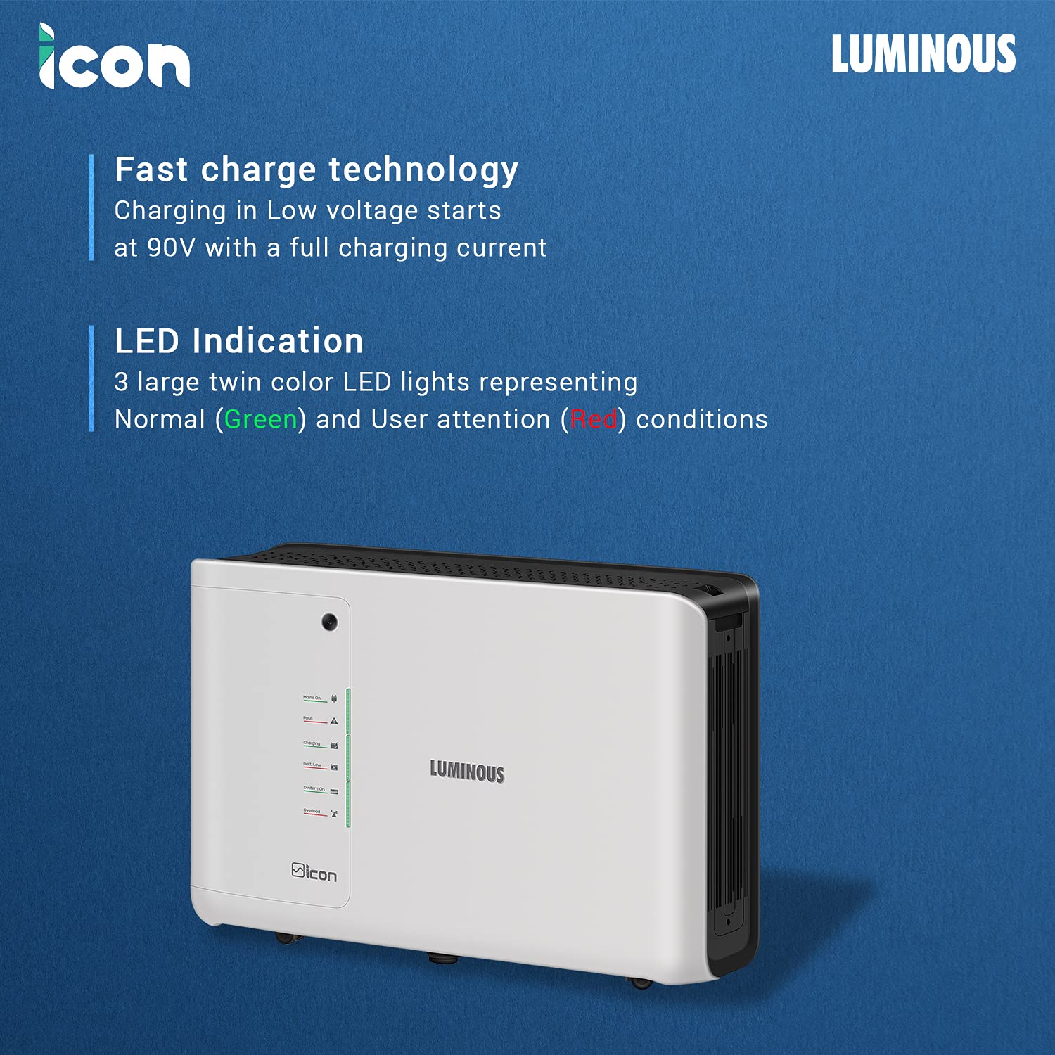 LUMINOUS iCon 1100 756 W 900 VA Sine Wave Inverter_3