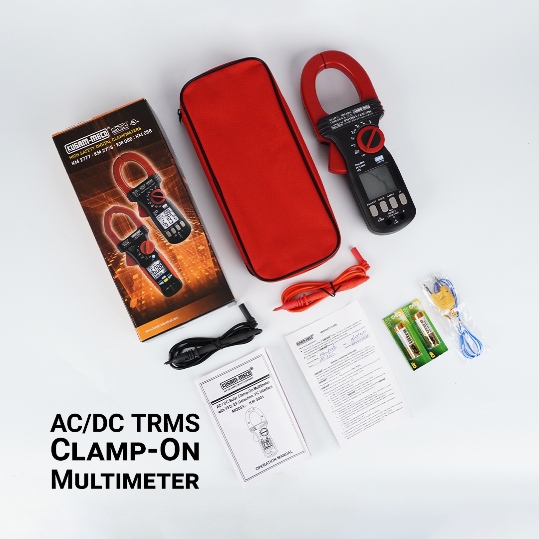 KUSAM-MECO KM3001 100 mA - 2000 A 1 mV - 1000 V AC DC Clamp Meter_4