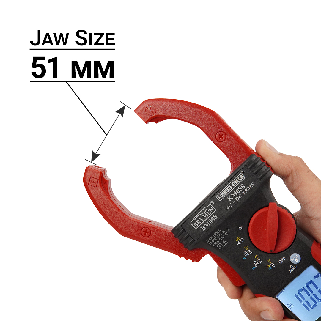 KUSAM-MECO KM 088 60 - 1000 A 600 - 1000 V AC DC Clamp Meter_3