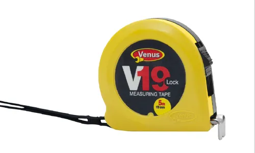 Venus 19 mm Plastic and Steel Measuring Tapes CT13 5 m Black_0