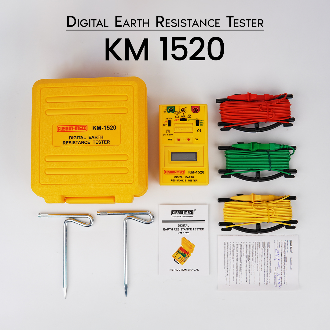KUSAM-MECO KM1520 Earth Tester 0 - 20 Ω 3 1/2 Digit LCD_2
