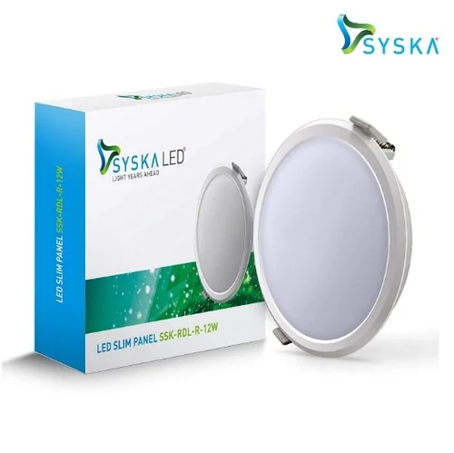 SYSKA LED 12 W Round Wh​i​t​e​ 16.5 x 16.5 x 3.5 mm LED Panel Lights_0