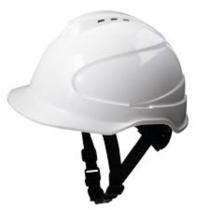HEAPRO HDPE White Air Ventilated Safety Helmets_0