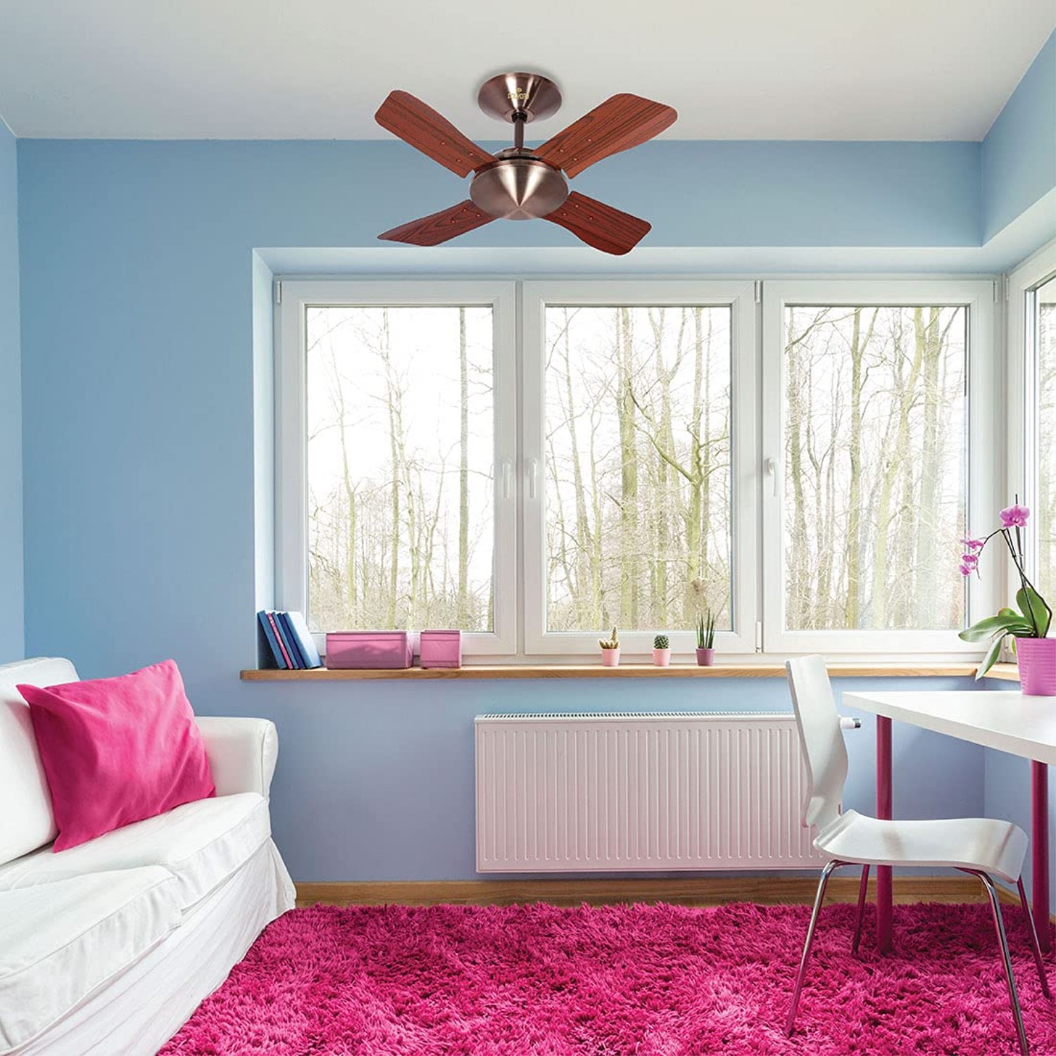 Polycab Superia SP06 Super Premium 600 mm 4 Blades 75 W Brown Ceiling Fans_3