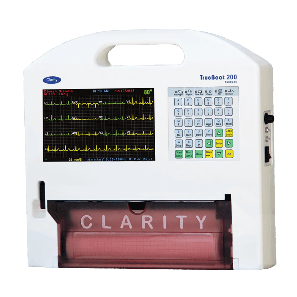 Clarity Truebeat 200 CMECG-05 12 Channel ECG Machine TFT Display_0