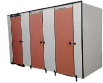 Stylam FRP 6 - 7 ft Portable Toilet Cabin White and Orange_0