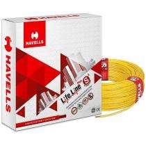 HAVELLS 1.5 sqmm HRFR Electric Wire Yellow 90 m_0