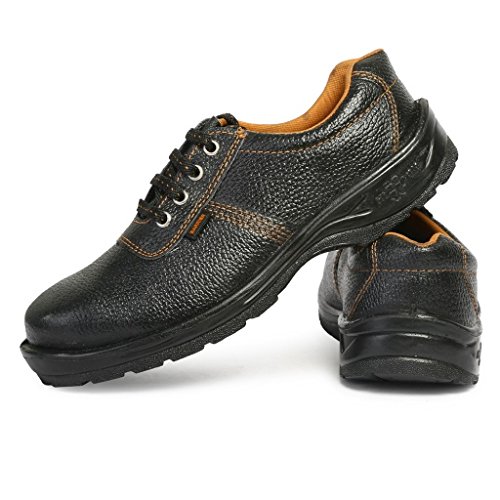 Hillson Barrier Real Leather Steel Toe Safety Shoes Black_3