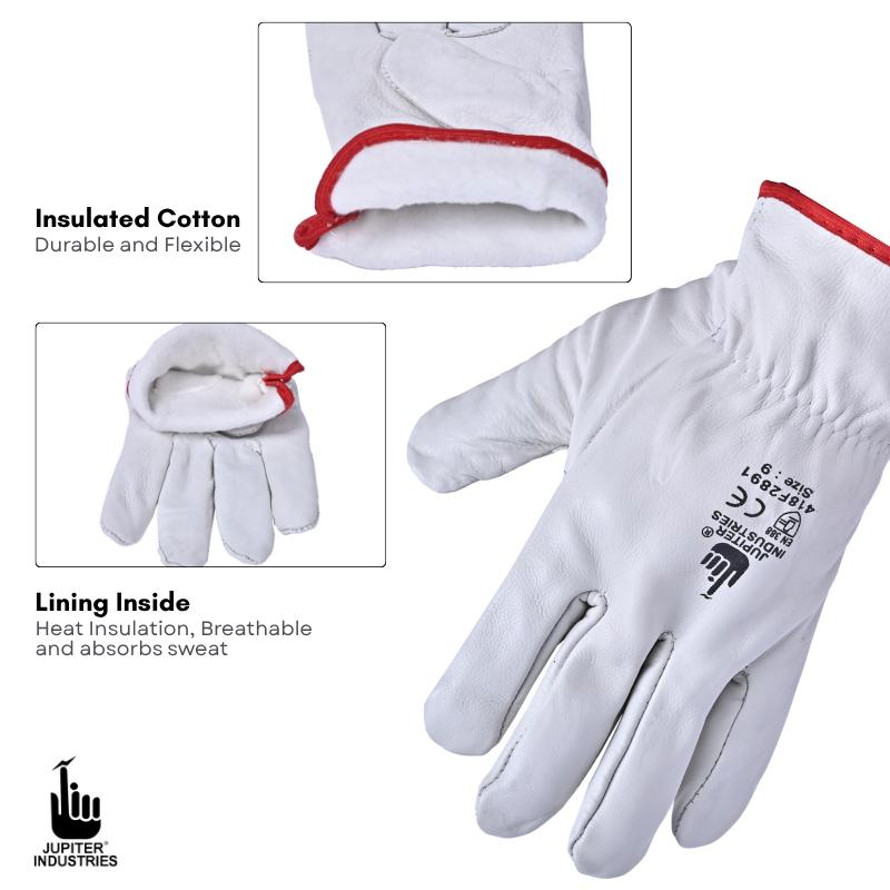 Jupiter Industries Chrome Leather 25 x 12 cm Welding Hand Glove_1