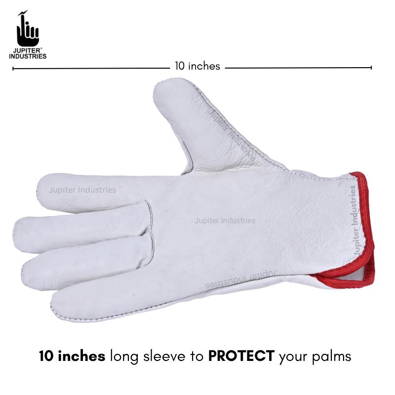 Jupiter Industries Chrome Leather 25 x 12 cm Welding Hand Glove_2
