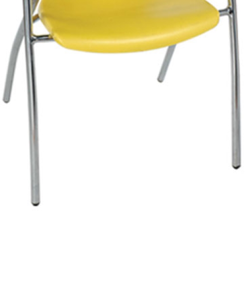 Neeman Polypropylene Yellow and Black Student Flap Chair 580 x 480 x 420 mm_1
