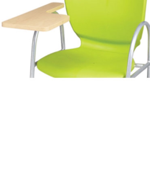Neeman Polypropylene Green Student Flap Chair 580 x 480 x 420 mm_2