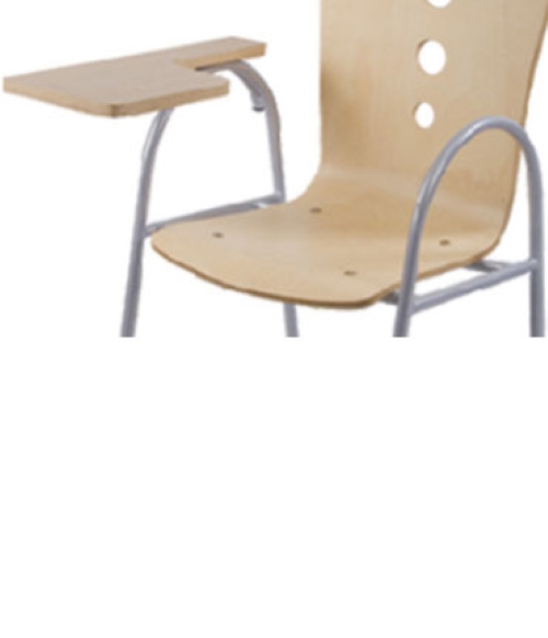 Neeman Wooden Natural Student Flap Chair 580 x 480 x 420 mm_2