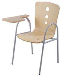 Neeman Wooden Natural Student Flap Chair 580 x 480 x 420 mm_0