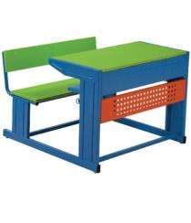 Neeman Mild Steel 2 Seater Student Bench Desk_0