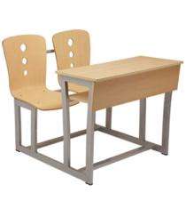 Neeman Wooden 2 Seater Student Bench Desk_0