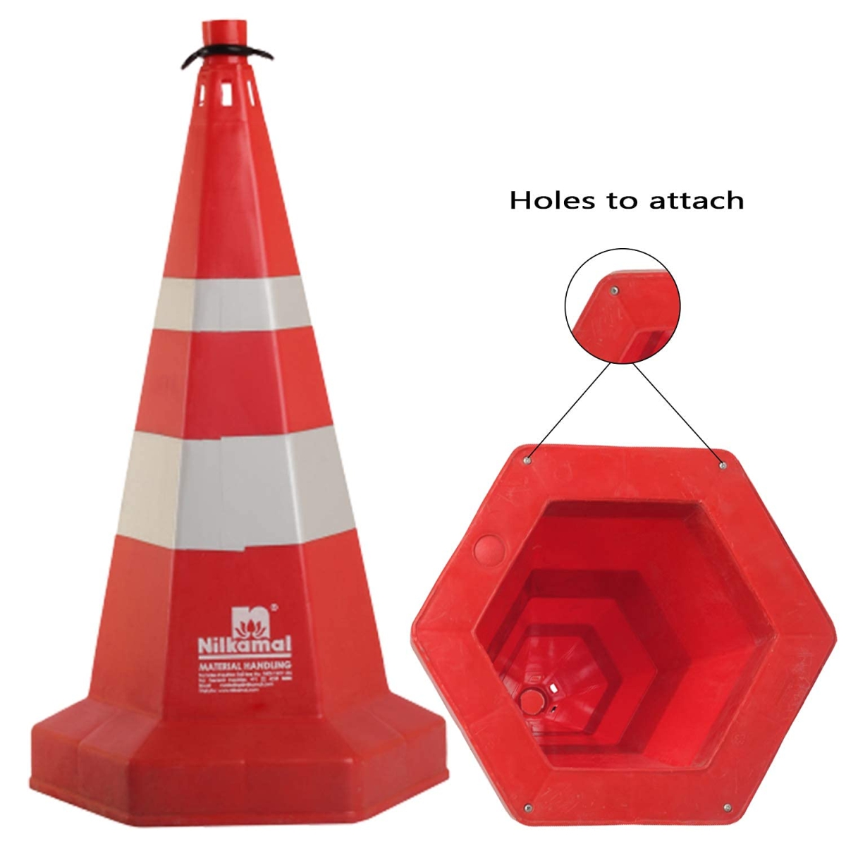 Nilkamal RMHEXDC750 Traffic Safety Cones Reflective_2