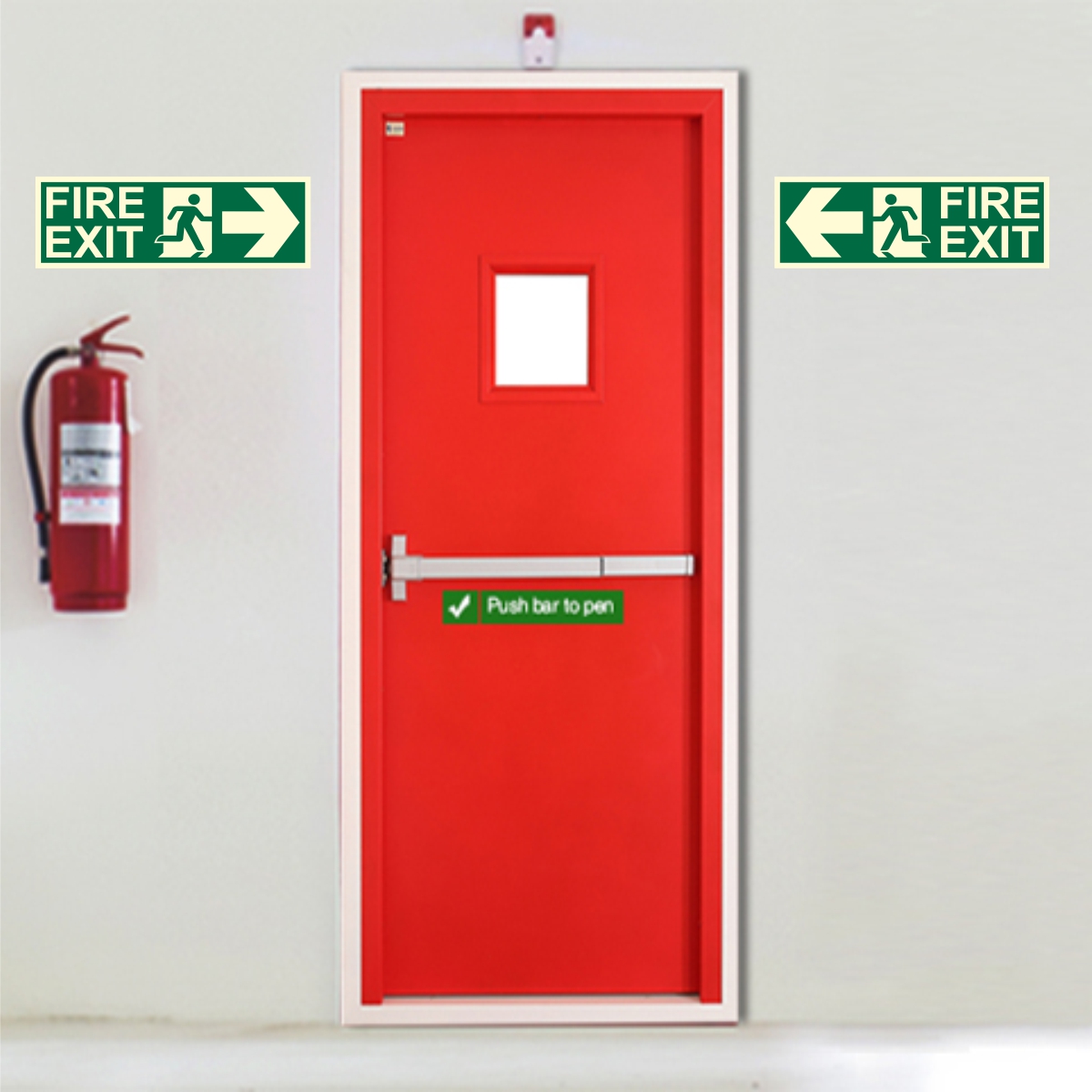 Being Safe Direction Signages 100 x 300 mm Adhesive and Wall Mount Photoluminescent & Sunboard 3m_4