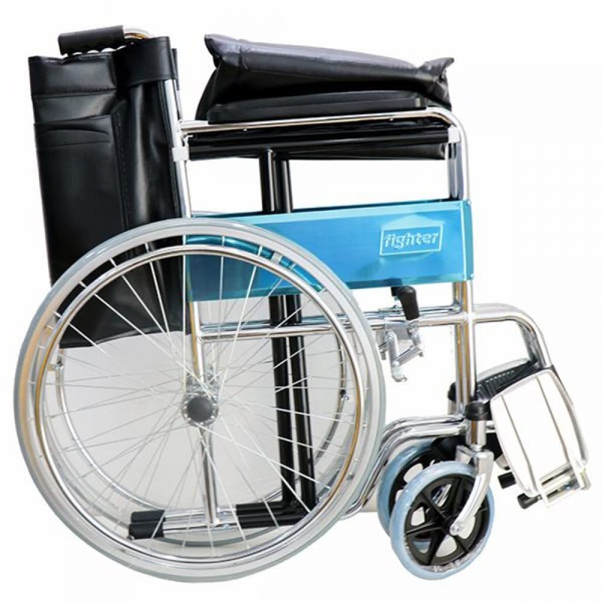 Karma Fighter C Foldable MS Chrome Plated Wheel Chair 100 kg_3