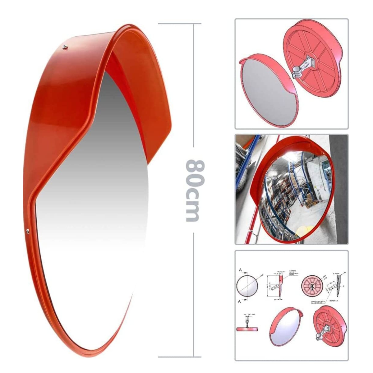 Being Safe 32 inch Polycarbonate Convex Mirror_2