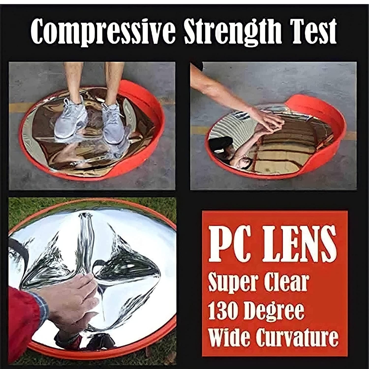 Being Safe 40 inch Polycarbonate Convex Mirror_3