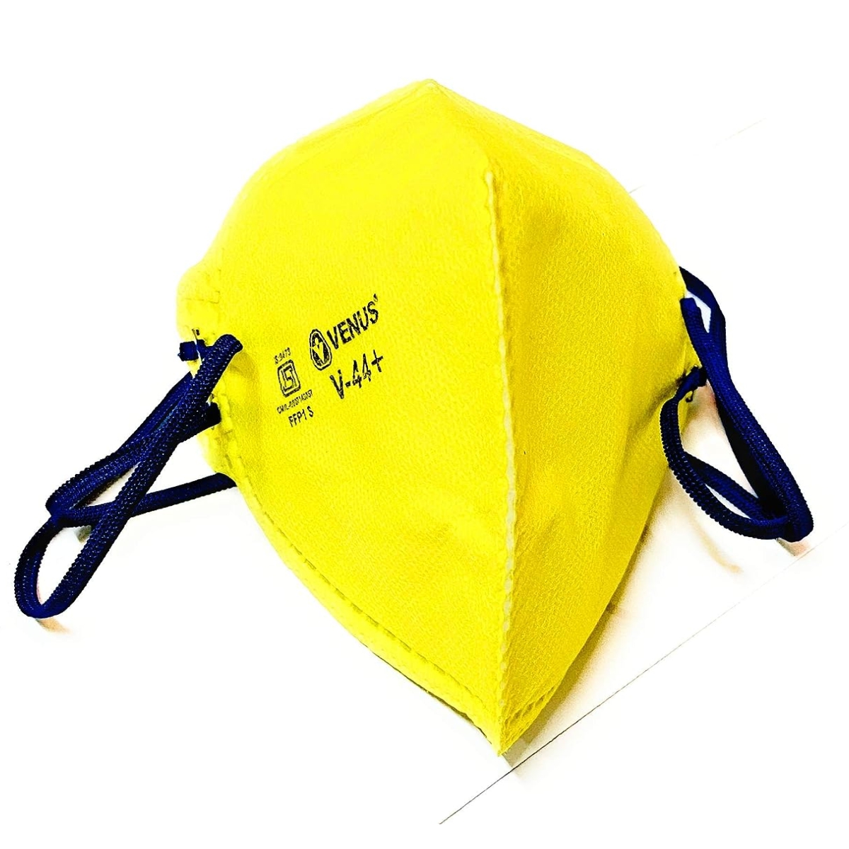 Venus Flat Fold Non Woven Nose Masks S V-44+ Yellow_3