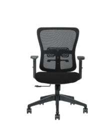 Aarti Revolving Black 1050 x 735 x 600 mm Stainless Steel Office Chairs_0