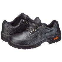 TIGER Real Leather Steel Toe Safety Shoes Black_0