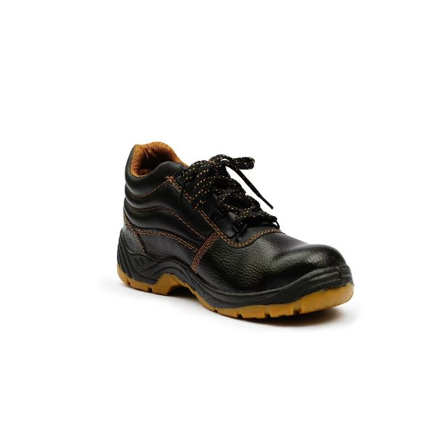 Hillson Workout Synthetic Leather Steel Toe Safety Shoes Black_1