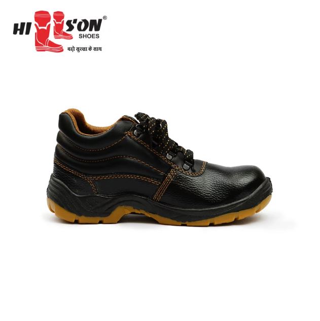 Hillson Workout Synthetic Leather Steel Toe Safety Shoes Black_2