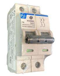 L&T BA20060C Double Pole 6 A C Curve MCB_0