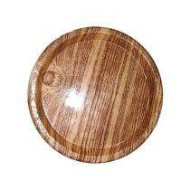 Mica Paper Disposable Plates Round 4 - 14 inch Brown_0
