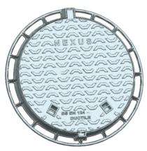 NEXUS Solid Top Manhole Cover Ductile Iron Epoxy Painted 600 mm_0