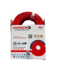 Johnson 0.5 sqmm HRFR Electric Wire Red 90 m_0