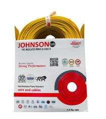 Johnson 1.5 sqmm HRFR Electric Wire Yellow 90 m_0