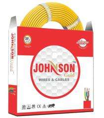 Johnson 1 sqmm Gold HRFR Electric Wire Yellow 90 m_0