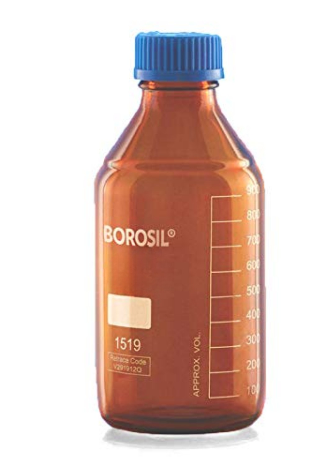 BOROSIL 500 mL Round Amber Glass Bottle_0