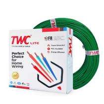 TWC 0.75 sqmm FR LITE Electric Wire Green 180 m_0