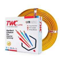 TWC 0.75 sqmm FR LITE Electric Wire Yellow 180 m_0