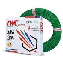 TWC 0.75 sqmm FR ACTIVE Electric Wire Green 90 m_0