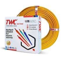 TWC 0.75 sqmm FR ACTIVE Electric Wire Yellow 90 m_0