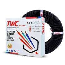 TWC 1 sqmm FR ACTIVE Electric Wire Black 90 m_0