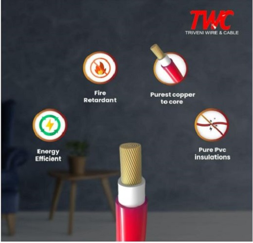 TWC 2.5 sqmm FR LITE Electric Wire Red 90 m_1