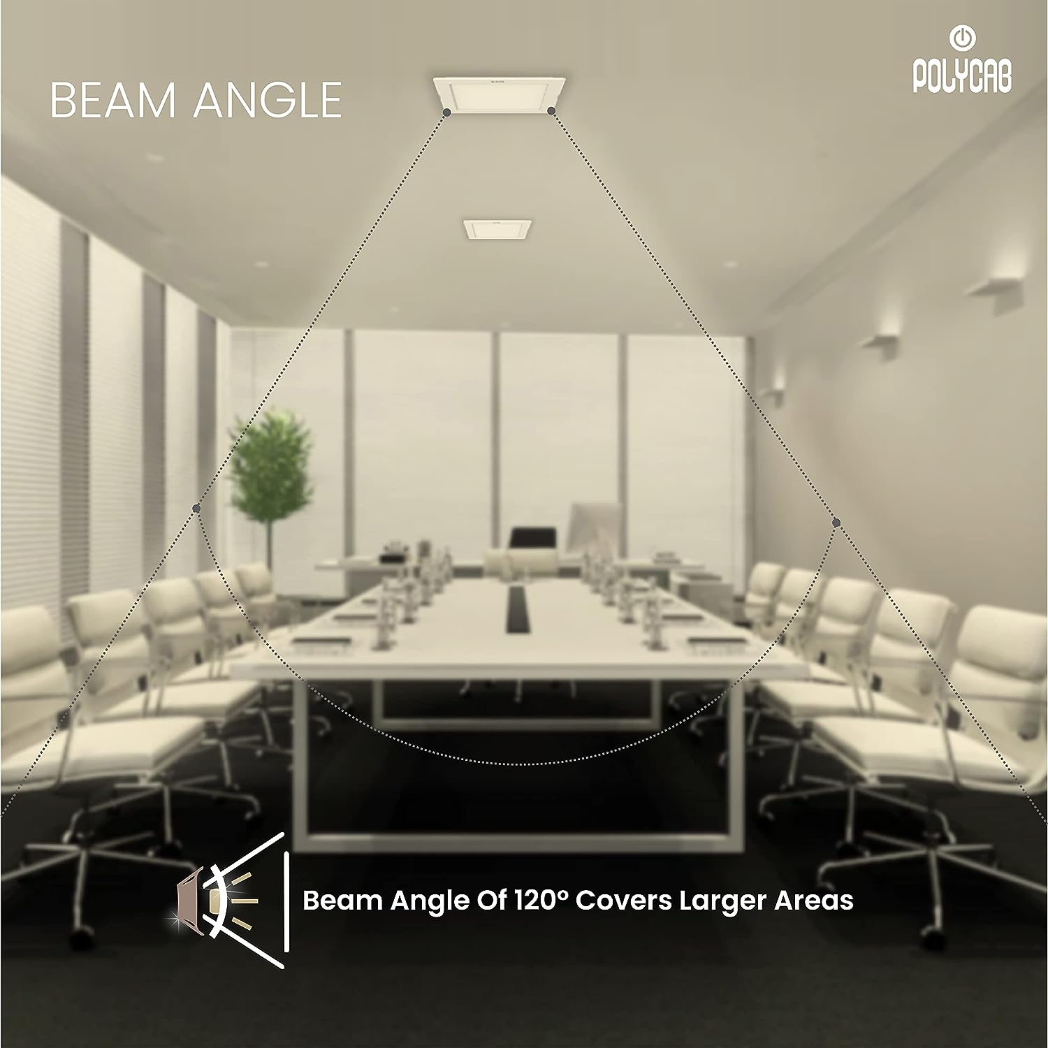 Polycab 8 W Square Cool White 280 x 25 mm LED Panel Lights Surface Mounted_2