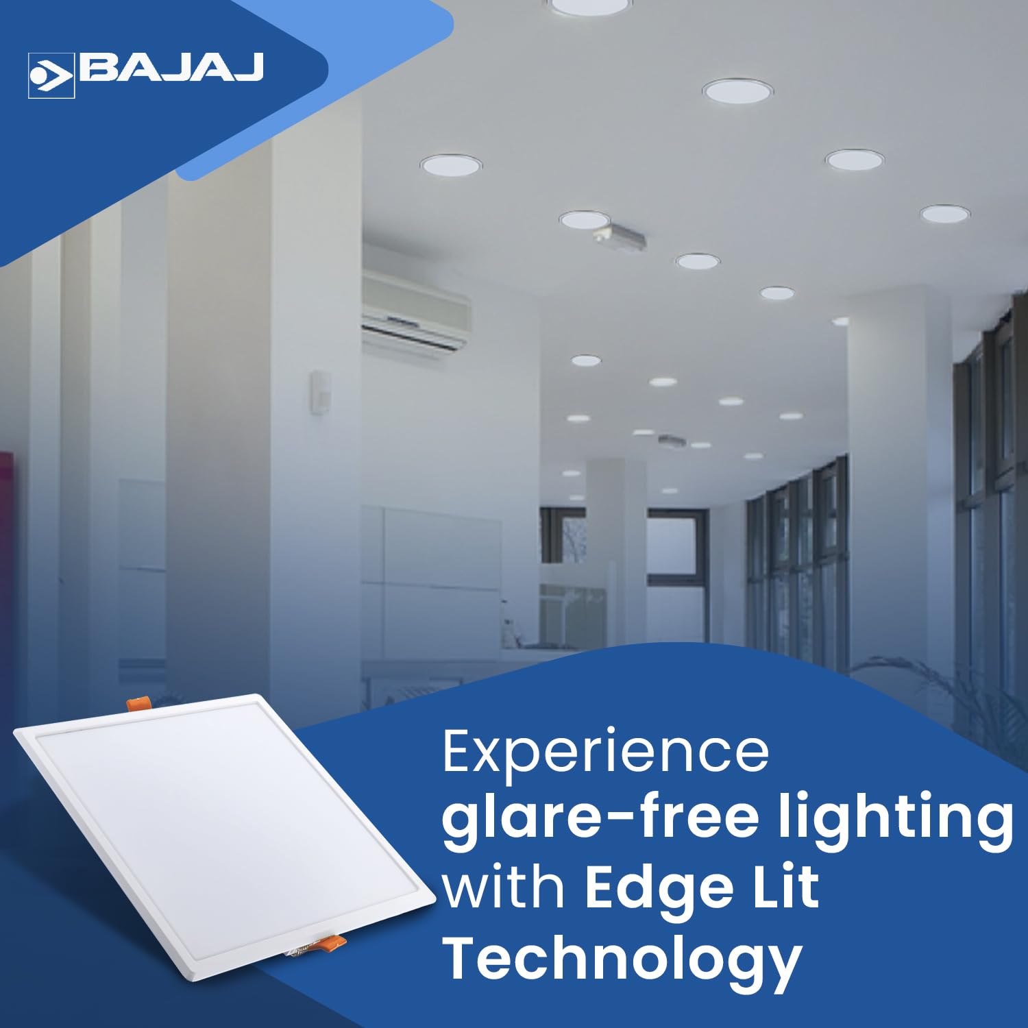 Bajaj 9 W Square Cool White 50 x 127 mm LED Panel Lights Surface Mounted_2