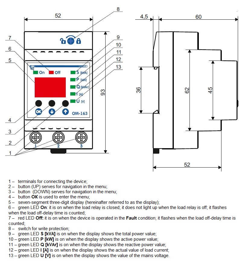 Novatek-Electro 63A Microcontroller based 240VAC Single Phase Power Controller OM-163_1