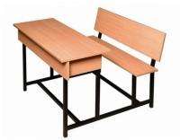 Decor-x Wooden, Stainless Steel 2 Seater Student Bench Desk_0