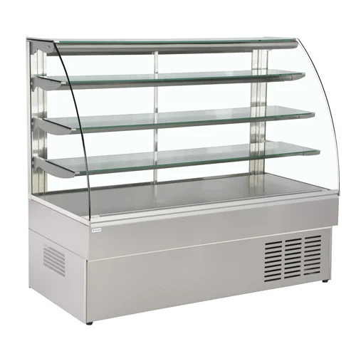4 Shelves Food Display Counter Silver_0