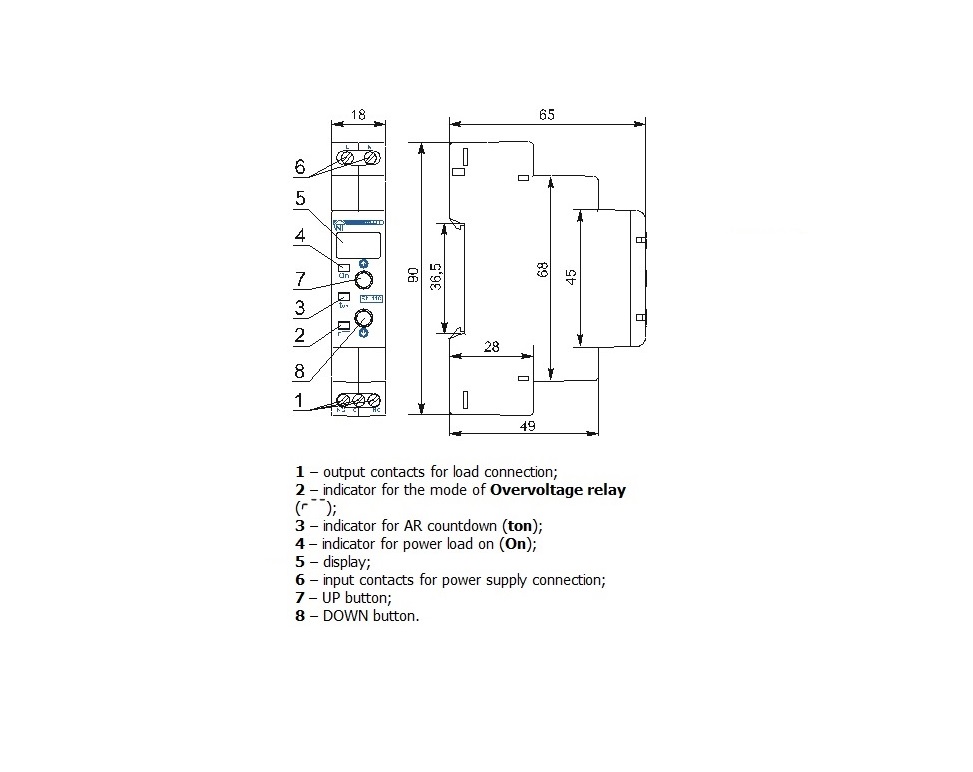 Novatek-Electro RN-119 Single Phase 15 A Voltage Monitoring Relay_1