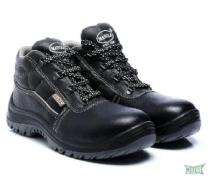 Grain Leather Steel Toe Safety Shoes Black_0